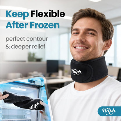 Neck Ice Pack Wrap, 45-Min Cold Therapy Ice Collar for Tonsillectomy