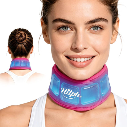 Neck Ice Pack Wrap, 45-Min Cold Therapy Ice Collar for Tonsillectomy