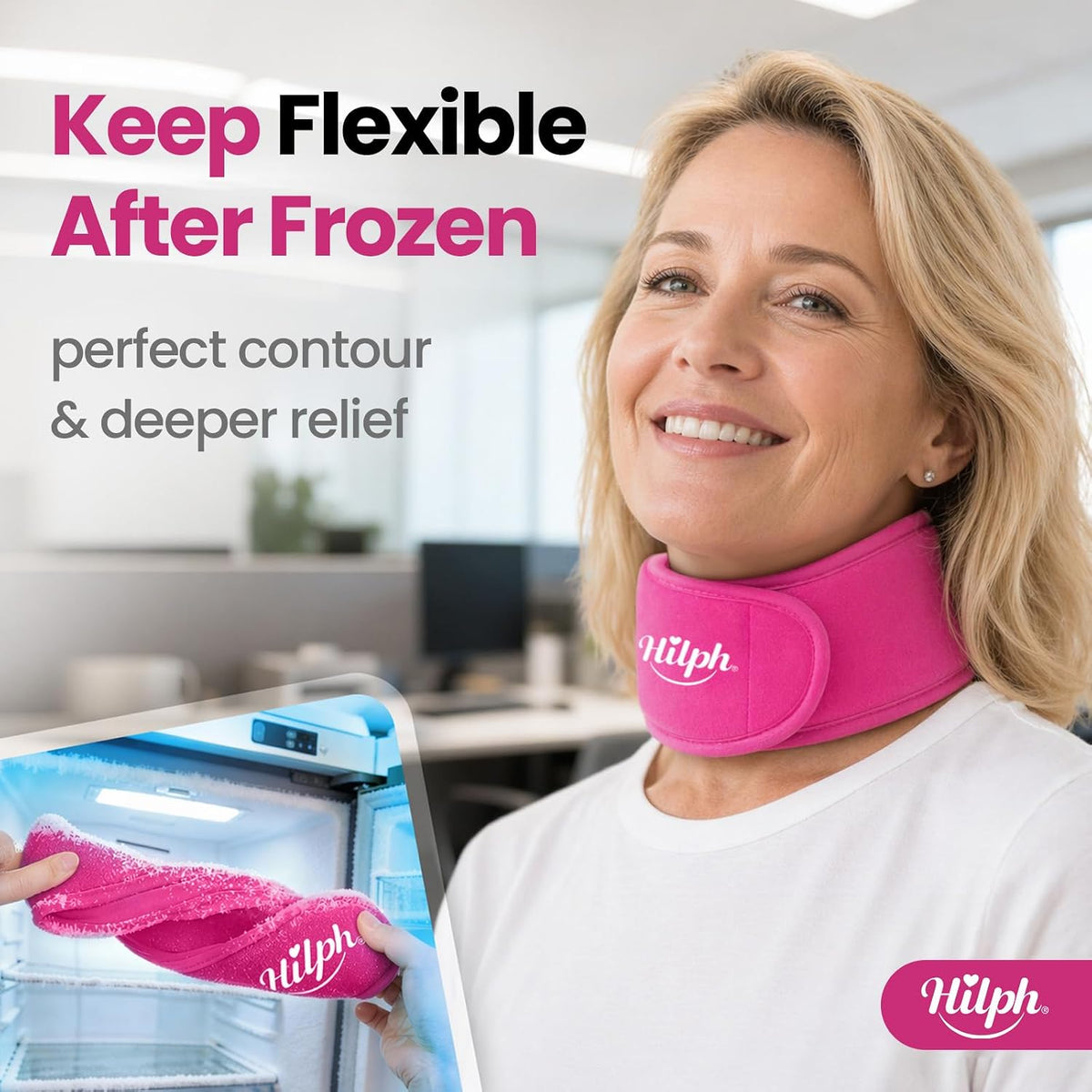Neck Ice Pack Wrap, 45-Min Cold Therapy Ice Collar for Tonsillectomy
