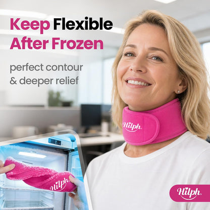 Neck Ice Pack Wrap, 45-Min Cold Therapy Ice Collar for Tonsillectomy