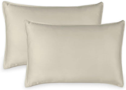 King Pillowcases - Genuine 100% Organic Viscose Derived from Bamboo, Luxuriously Soft & Cooling, Double Stitching, Envelope Closure (2 King Pillowcases, White)