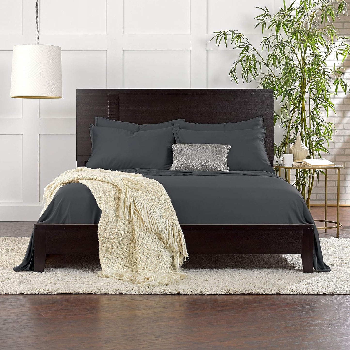 King Pillowcases - Genuine 100% Organic Viscose Derived from Bamboo, Luxuriously Soft & Cooling, Double Stitching, Envelope Closure (2 King Pillowcases, White)