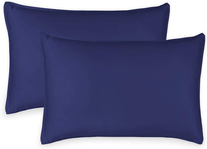 King Pillowcases - Genuine 100% Organic Viscose Derived from Bamboo, Luxuriously Soft & Cooling, Double Stitching, Envelope Closure (2 King Pillowcases, White)