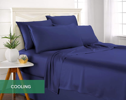 King Pillowcases - Genuine 100% Organic Viscose Derived from Bamboo, Luxuriously Soft & Cooling, Double Stitching, Envelope Closure (2 King Pillowcases, White)
