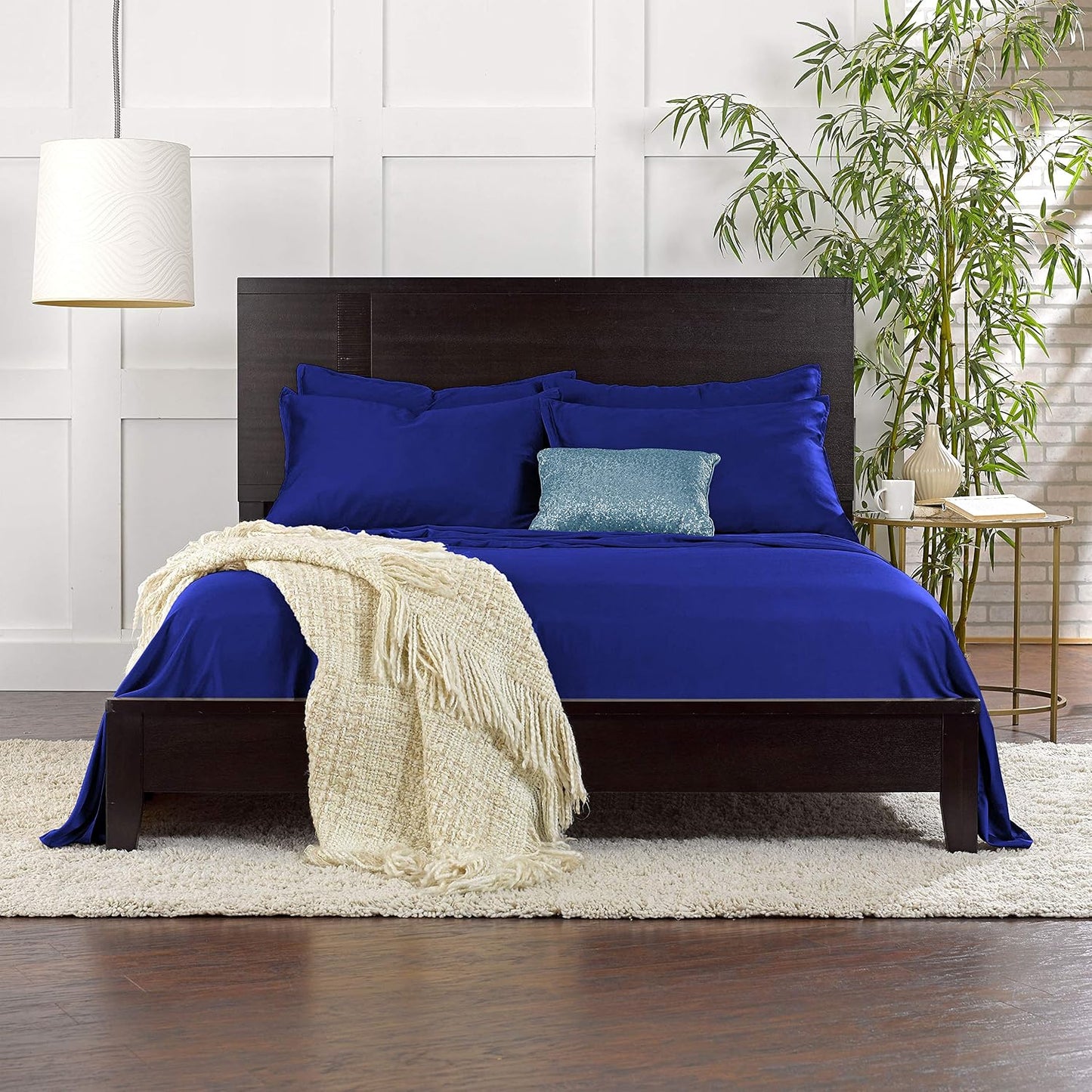 King Pillowcases - Genuine 100% Organic Viscose Derived from Bamboo, Luxuriously Soft & Cooling, Double Stitching, Envelope Closure (2 King Pillowcases, White)
