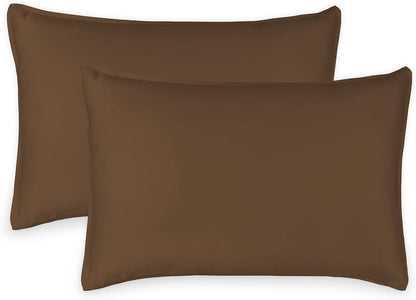 King Pillowcases - Genuine 100% Organic Viscose Derived from Bamboo, Luxuriously Soft & Cooling, Double Stitching, Envelope Closure (2 King Pillowcases, White)