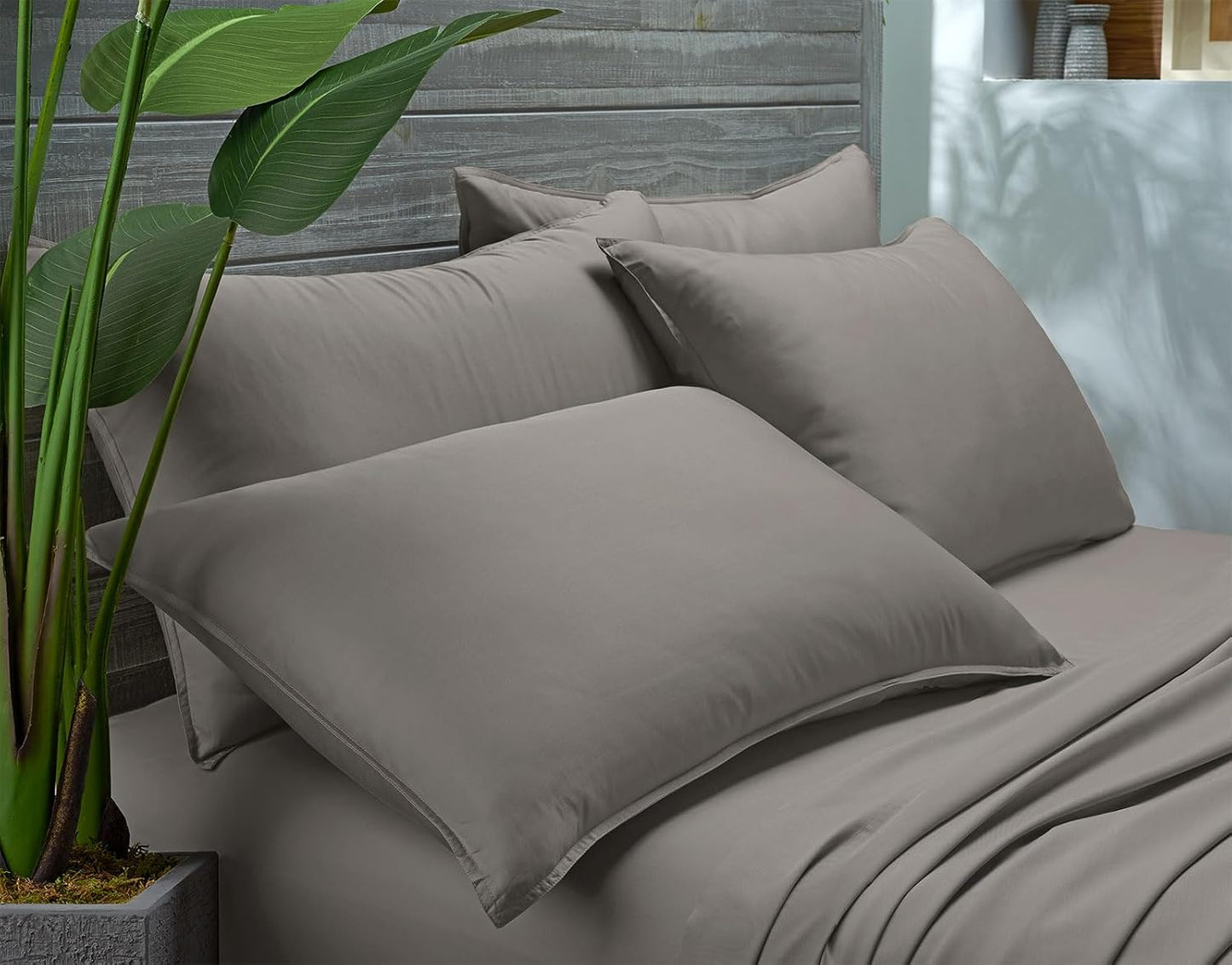King Pillowcases - Genuine 100% Organic Viscose Derived from Bamboo, Luxuriously Soft & Cooling, Double Stitching, Envelope Closure (2 King Pillowcases, White)