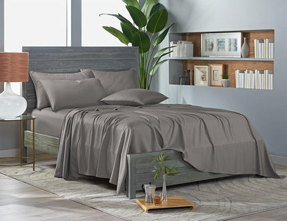 King Pillowcases - Genuine 100% Organic Viscose Derived from Bamboo, Luxuriously Soft & Cooling, Double Stitching, Envelope Closure (2 King Pillowcases, White)