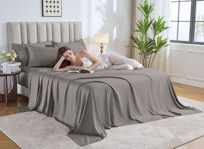 King Pillowcases - Genuine 100% Organic Viscose Derived from Bamboo, Luxuriously Soft & Cooling, Double Stitching, Envelope Closure (2 King Pillowcases, White)
