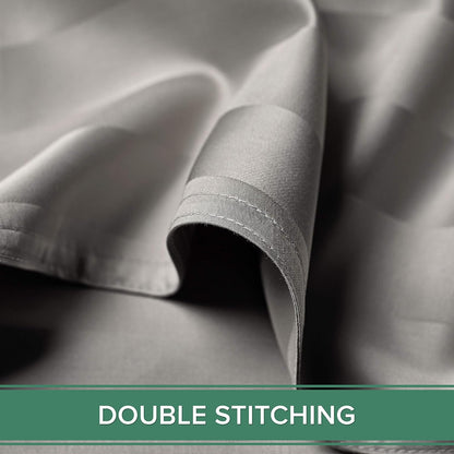 King Pillowcases - Genuine 100% Organic Viscose Derived from Bamboo, Luxuriously Soft & Cooling, Double Stitching, Envelope Closure (2 King Pillowcases, White)