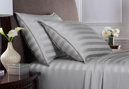 King Pillowcases - Genuine 100% Organic Viscose Derived from Bamboo, Luxuriously Soft & Cooling, Double Stitching, Envelope Closure (2 King Pillowcases, White)