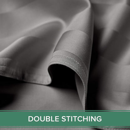 King Pillowcases - Genuine 100% Organic Viscose Derived from Bamboo, Luxuriously Soft & Cooling, Double Stitching, Envelope Closure (2 King Pillowcases, White)