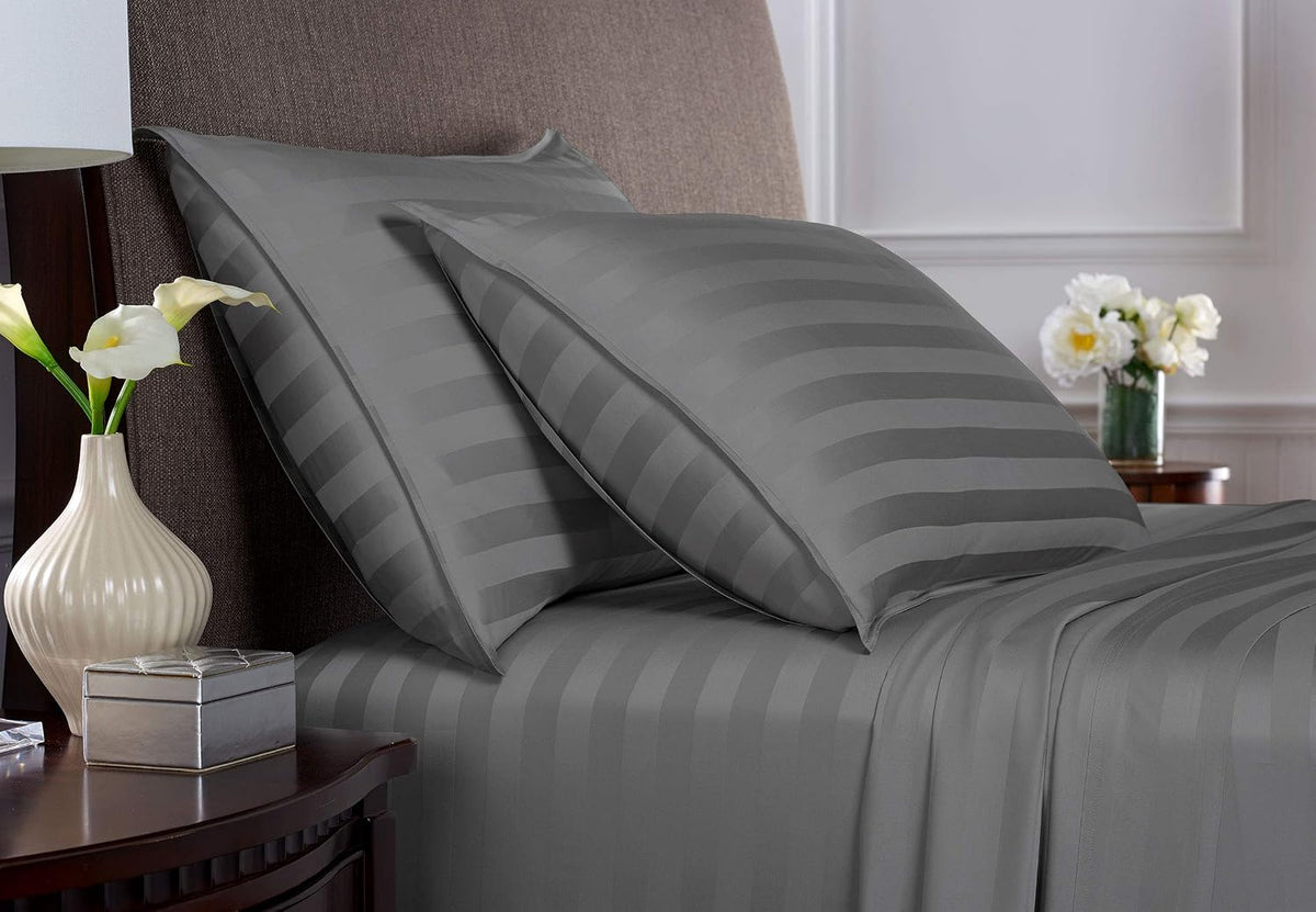 King Pillowcases - Genuine 100% Organic Viscose Derived from Bamboo, Luxuriously Soft & Cooling, Double Stitching, Envelope Closure (2 King Pillowcases, White)