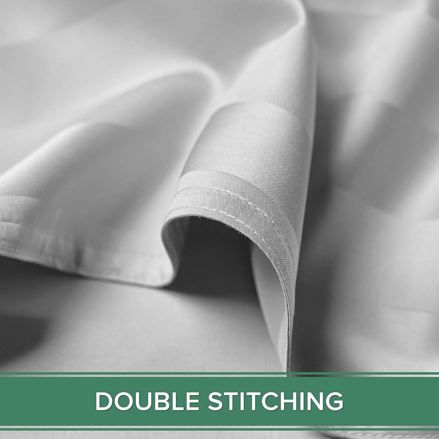King Pillowcases - Genuine 100% Organic Viscose Derived from Bamboo, Luxuriously Soft & Cooling, Double Stitching, Envelope Closure (2 King Pillowcases, White)