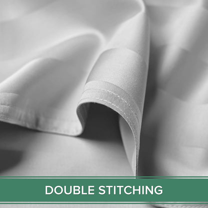 King Pillowcases - Genuine 100% Organic Viscose Derived from Bamboo, Luxuriously Soft & Cooling, Double Stitching, Envelope Closure (2 King Pillowcases, White)