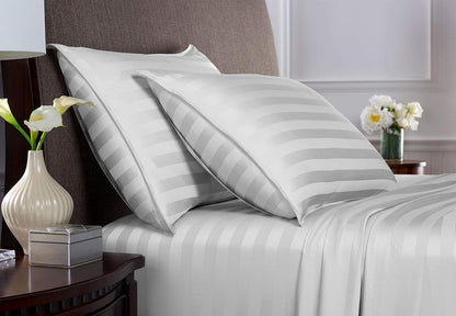 King Pillowcases - Genuine 100% Organic Viscose Derived from Bamboo, Luxuriously Soft & Cooling, Double Stitching, Envelope Closure (2 King Pillowcases, White)