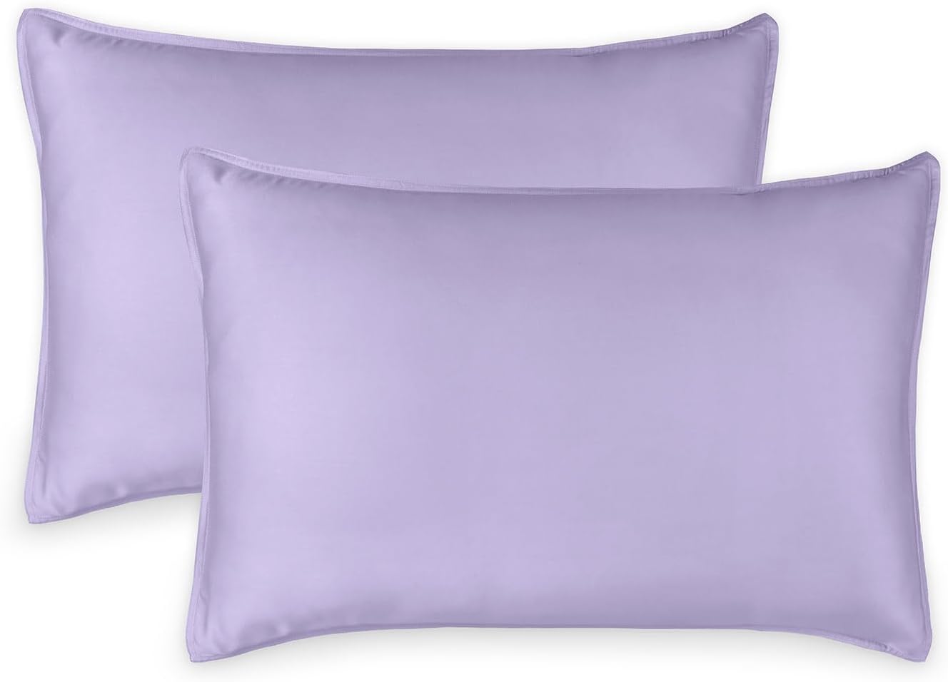 King Pillowcases - Genuine 100% Organic Viscose Derived from Bamboo, Luxuriously Soft & Cooling, Double Stitching, Envelope Closure (2 King Pillowcases, White)