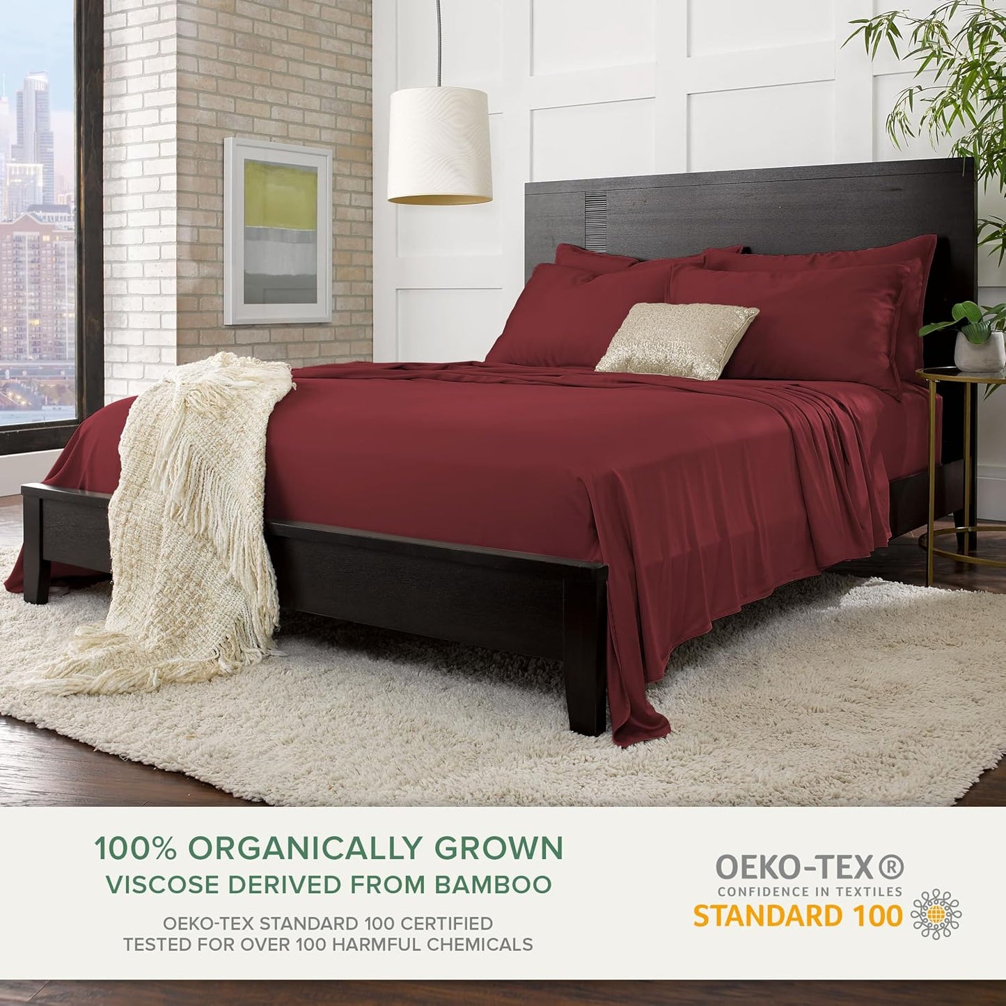 King Pillowcases - Genuine 100% Organic Viscose Derived from Bamboo, Luxuriously Soft & Cooling, Double Stitching, Envelope Closure (2 King Pillowcases, White)