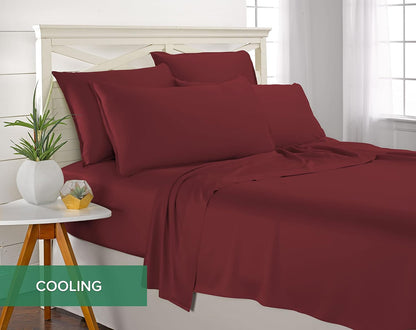 King Pillowcases - Genuine 100% Organic Viscose Derived from Bamboo, Luxuriously Soft & Cooling, Double Stitching, Envelope Closure (2 King Pillowcases, White)