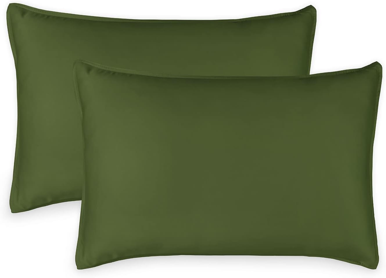King Pillowcases - Genuine 100% Organic Viscose Derived from Bamboo, Luxuriously Soft & Cooling, Double Stitching, Envelope Closure (2 King Pillowcases, White)