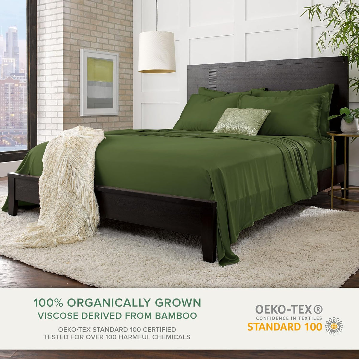 King Pillowcases - Genuine 100% Organic Viscose Derived from Bamboo, Luxuriously Soft & Cooling, Double Stitching, Envelope Closure (2 King Pillowcases, White)