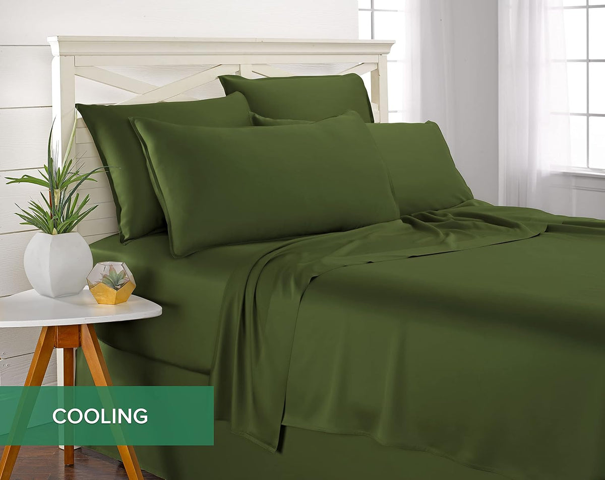 King Pillowcases - Genuine 100% Organic Viscose Derived from Bamboo, Luxuriously Soft & Cooling, Double Stitching, Envelope Closure (2 King Pillowcases, White)