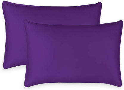 King Pillowcases - Genuine 100% Organic Viscose Derived from Bamboo, Luxuriously Soft & Cooling, Double Stitching, Envelope Closure (2 King Pillowcases, White)