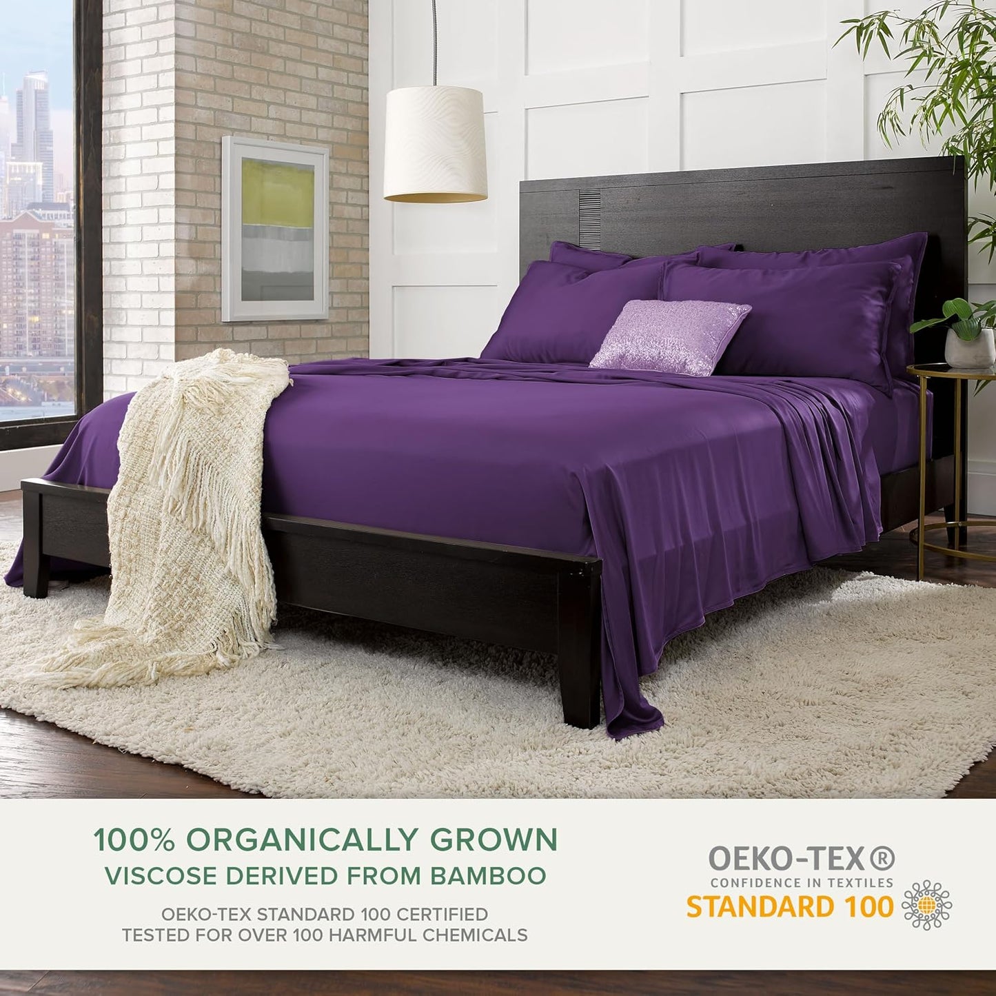 King Pillowcases - Genuine 100% Organic Viscose Derived from Bamboo, Luxuriously Soft & Cooling, Double Stitching, Envelope Closure (2 King Pillowcases, White)