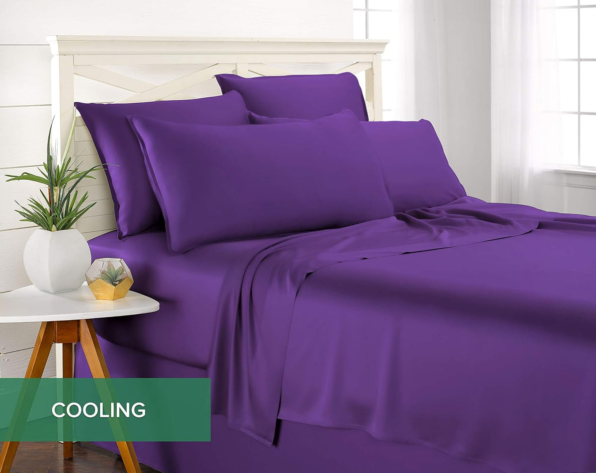 King Pillowcases - Genuine 100% Organic Viscose Derived from Bamboo, Luxuriously Soft & Cooling, Double Stitching, Envelope Closure (2 King Pillowcases, White)