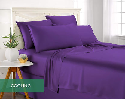 King Pillowcases - Genuine 100% Organic Viscose Derived from Bamboo, Luxuriously Soft & Cooling, Double Stitching, Envelope Closure (2 King Pillowcases, White)