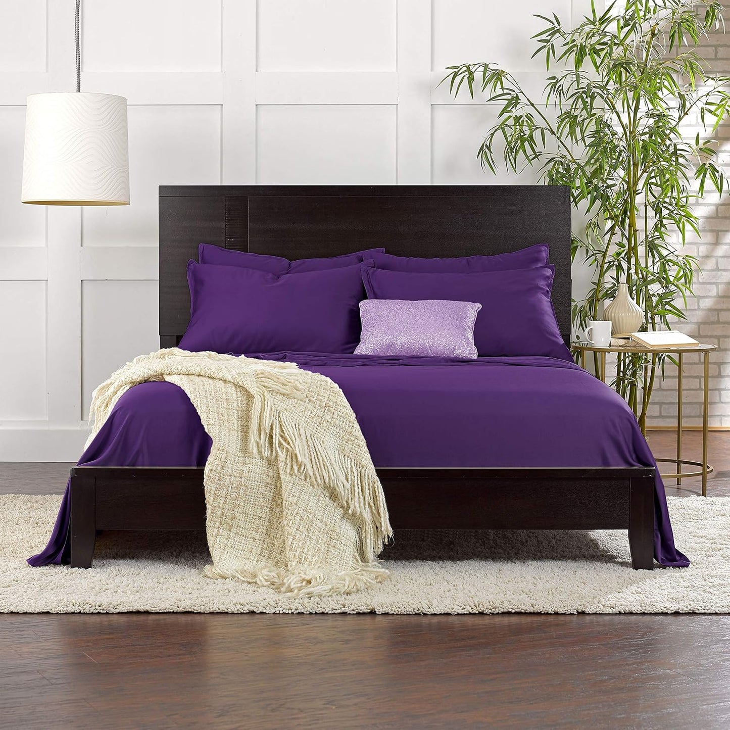 King Pillowcases - Genuine 100% Organic Viscose Derived from Bamboo, Luxuriously Soft & Cooling, Double Stitching, Envelope Closure (2 King Pillowcases, White)