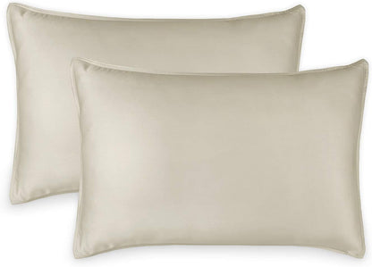 King Pillowcases - Genuine 100% Organic Viscose Derived from Bamboo, Luxuriously Soft & Cooling, Double Stitching, Envelope Closure (2 King Pillowcases, White)