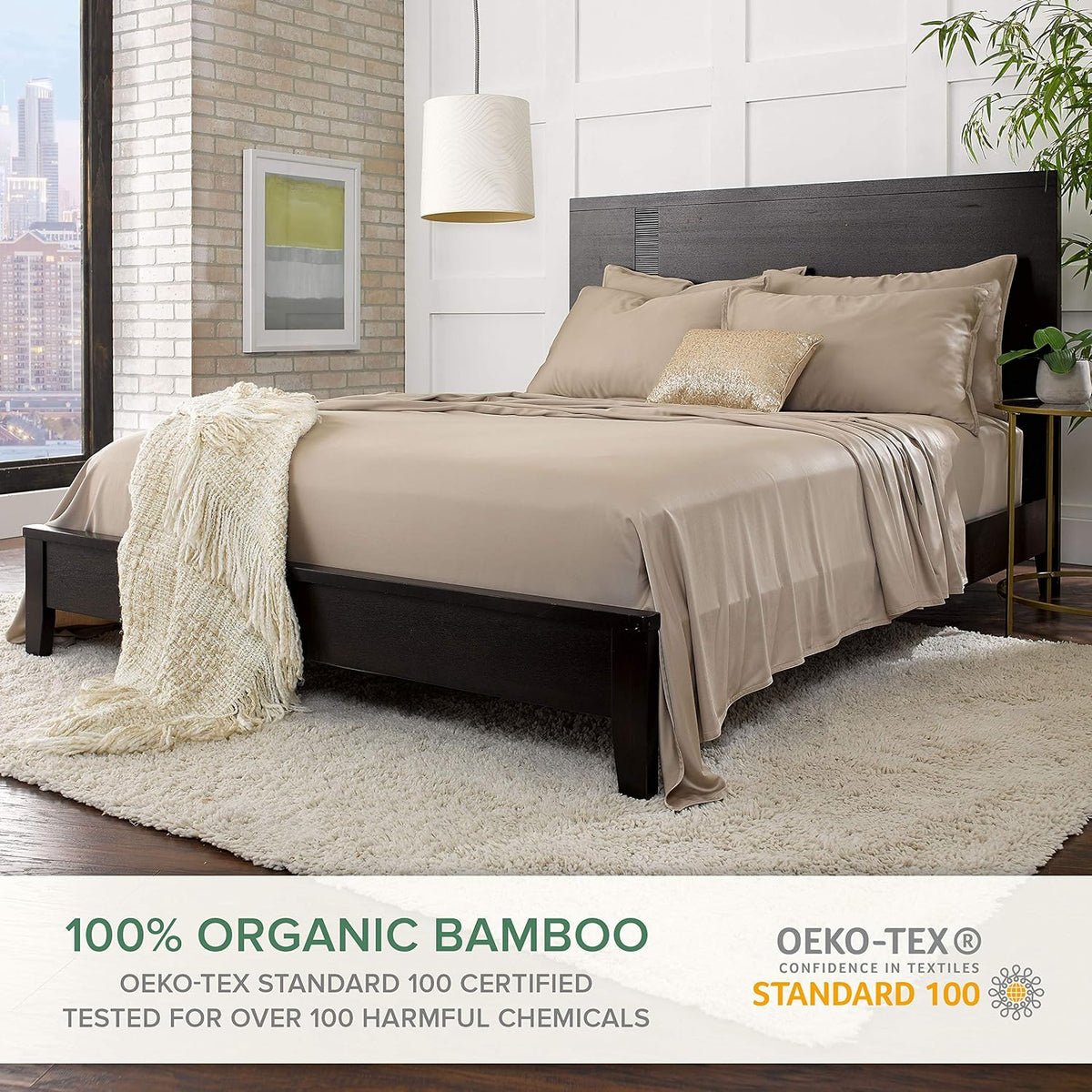 King Pillowcases - Genuine 100% Organic Viscose Derived from Bamboo, Luxuriously Soft & Cooling, Double Stitching, Envelope Closure (2 King Pillowcases, White)