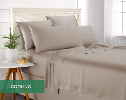 King Pillowcases - Genuine 100% Organic Viscose Derived from Bamboo, Luxuriously Soft & Cooling, Double Stitching, Envelope Closure (2 King Pillowcases, White)