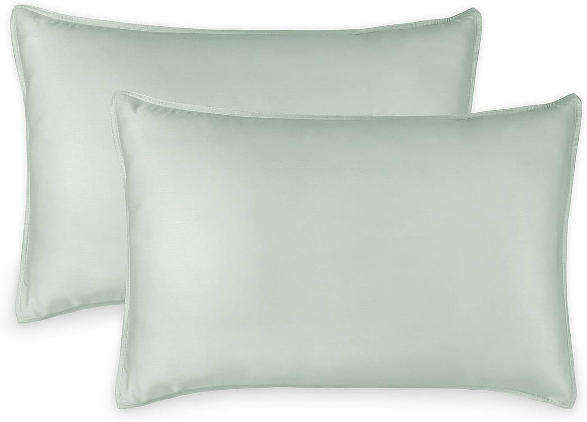King Pillowcases - Genuine 100% Organic Viscose Derived from Bamboo, Luxuriously Soft & Cooling, Double Stitching, Envelope Closure (2 King Pillowcases, White)