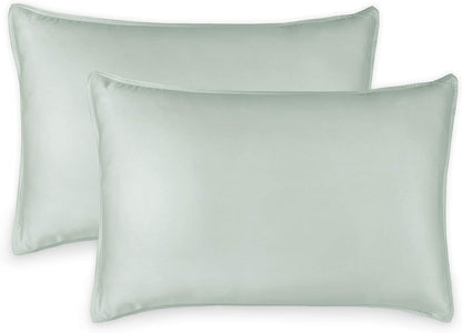 King Pillowcases - Genuine 100% Organic Viscose Derived from Bamboo, Luxuriously Soft & Cooling, Double Stitching, Envelope Closure (2 King Pillowcases, White)