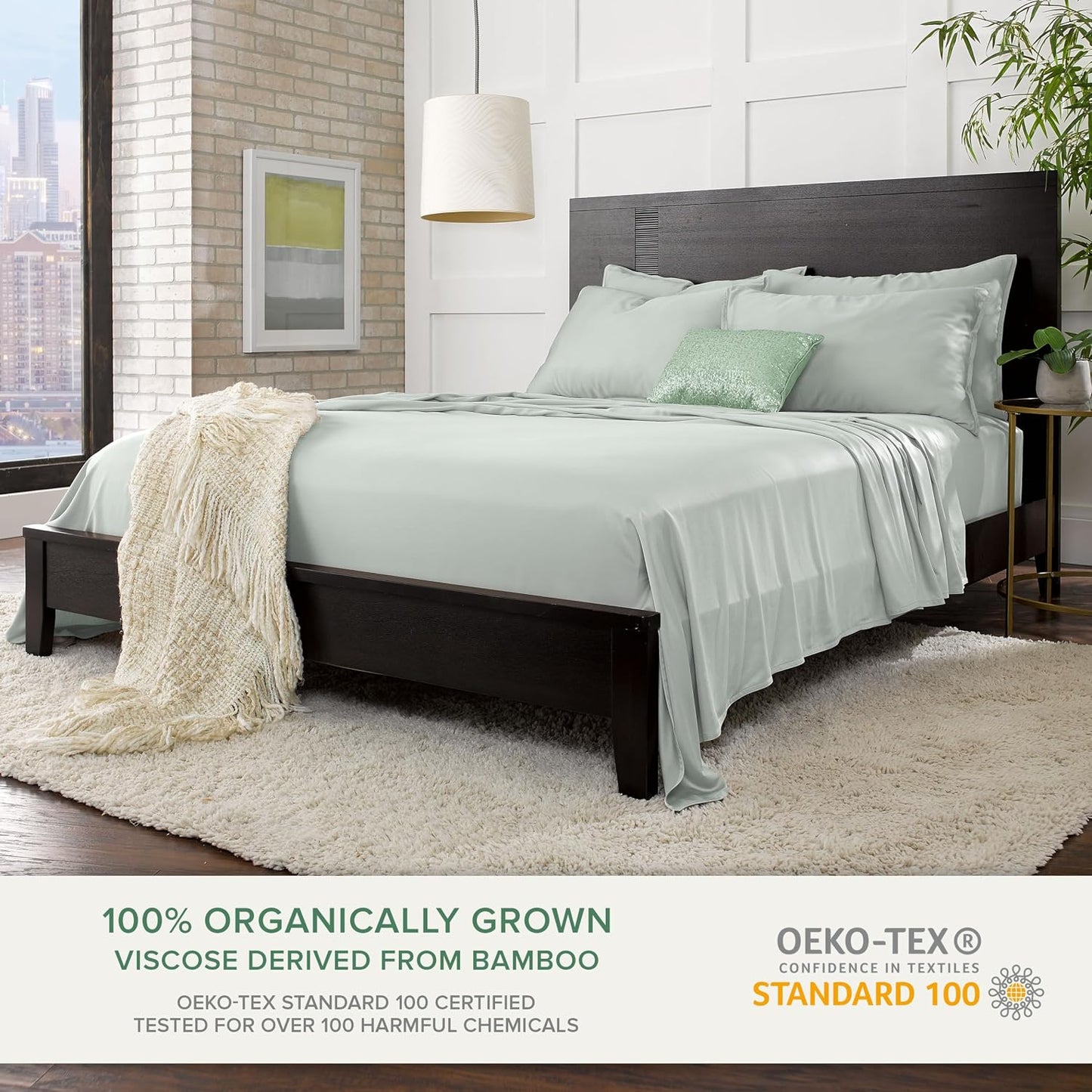 King Pillowcases - Genuine 100% Organic Viscose Derived from Bamboo, Luxuriously Soft & Cooling, Double Stitching, Envelope Closure (2 King Pillowcases, White)