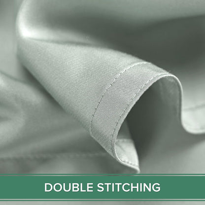 King Pillowcases - Genuine 100% Organic Viscose Derived from Bamboo, Luxuriously Soft & Cooling, Double Stitching, Envelope Closure (2 King Pillowcases, White)