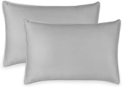 King Pillowcases - Genuine 100% Organic Viscose Derived from Bamboo, Luxuriously Soft & Cooling, Double Stitching, Envelope Closure (2 King Pillowcases, White)