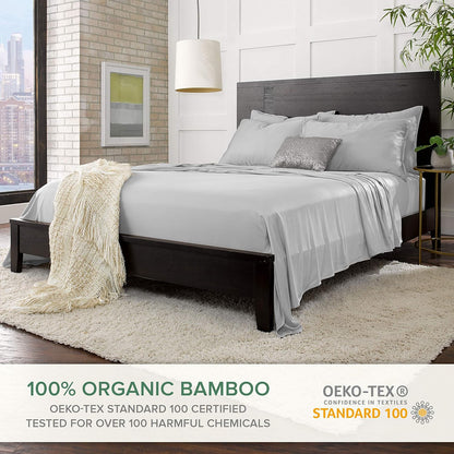 King Pillowcases - Genuine 100% Organic Viscose Derived from Bamboo, Luxuriously Soft & Cooling, Double Stitching, Envelope Closure (2 King Pillowcases, White)