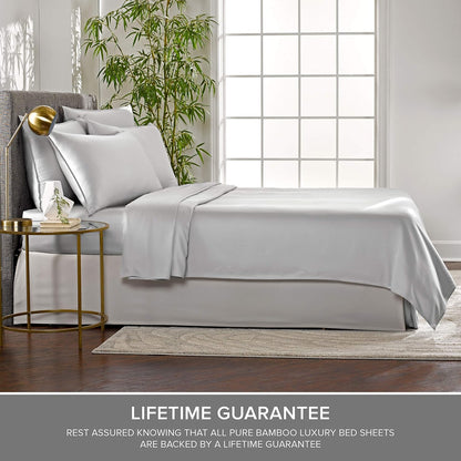 King Pillowcases - Genuine 100% Organic Viscose Derived from Bamboo, Luxuriously Soft & Cooling, Double Stitching, Envelope Closure (2 King Pillowcases, White)