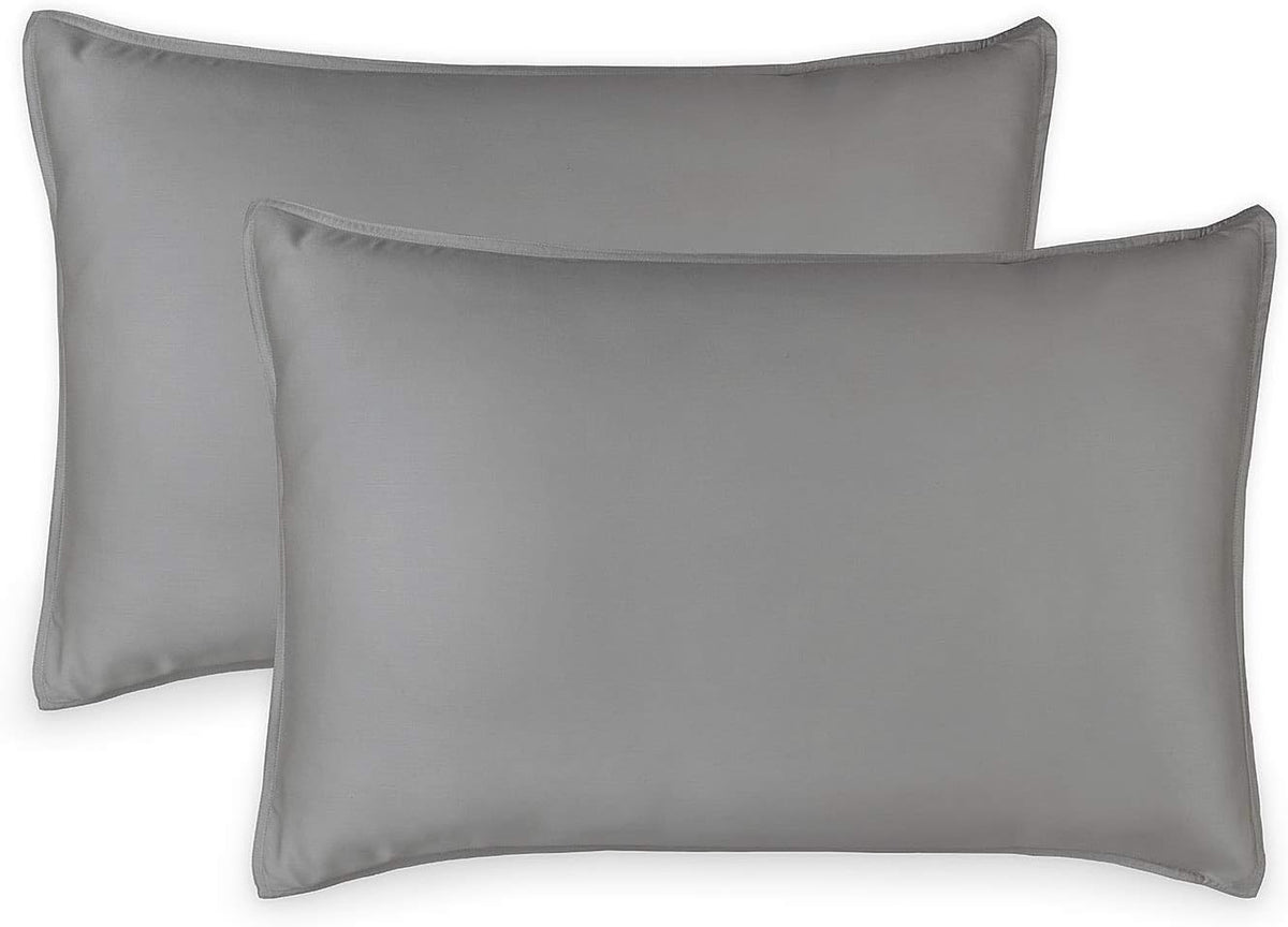 King Pillowcases - Genuine 100% Organic Viscose Derived from Bamboo, Luxuriously Soft & Cooling, Double Stitching, Envelope Closure (2 King Pillowcases, White)