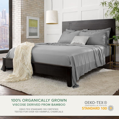 King Pillowcases - Genuine 100% Organic Viscose Derived from Bamboo, Luxuriously Soft & Cooling, Double Stitching, Envelope Closure (2 King Pillowcases, White)