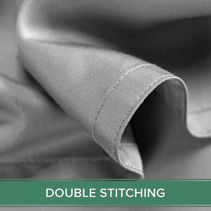 King Pillowcases - Genuine 100% Organic Viscose Derived from Bamboo, Luxuriously Soft & Cooling, Double Stitching, Envelope Closure (2 King Pillowcases, White)