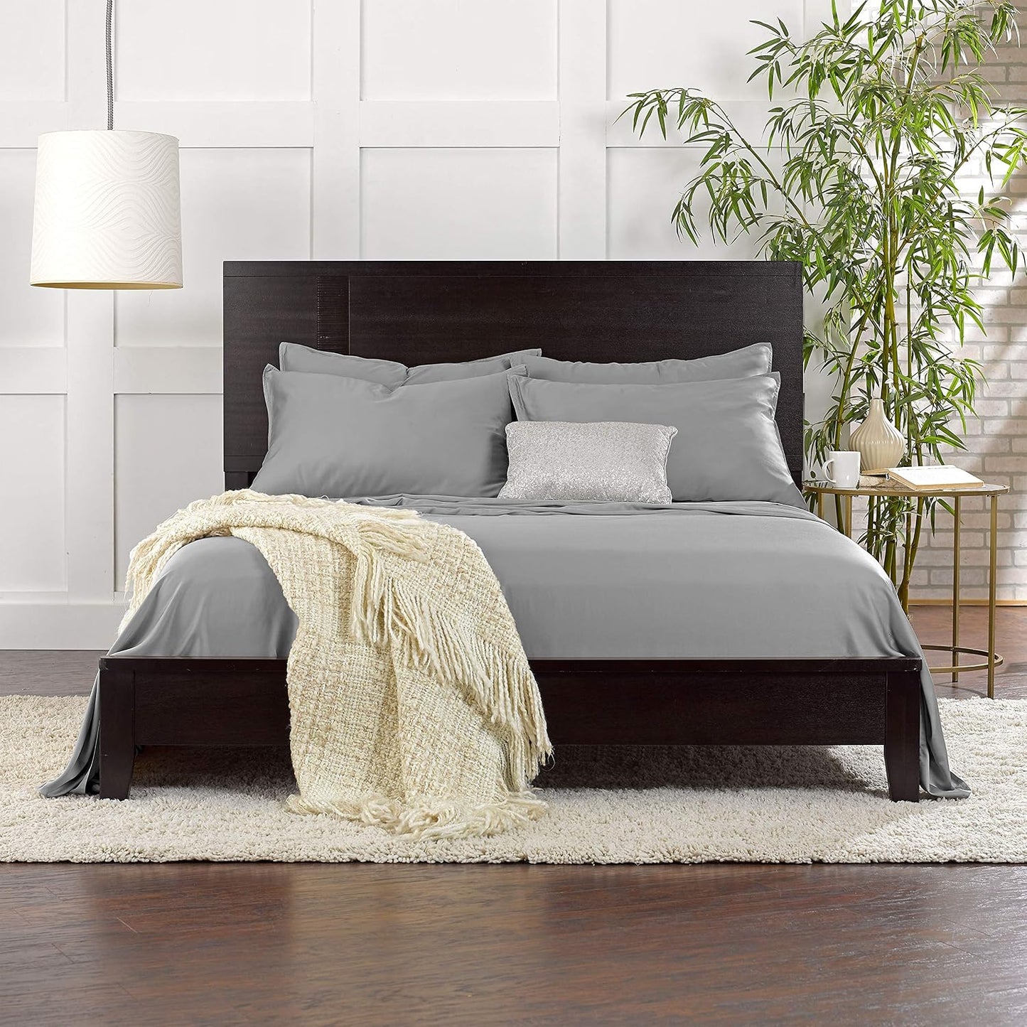 King Pillowcases - Genuine 100% Organic Viscose Derived from Bamboo, Luxuriously Soft & Cooling, Double Stitching, Envelope Closure (2 King Pillowcases, White)