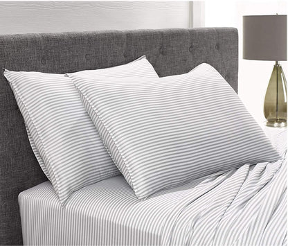 King Pillowcases - Genuine 100% Organic Viscose Derived from Bamboo, Luxuriously Soft & Cooling, Double Stitching, Envelope Closure (2 King Pillowcases, White)