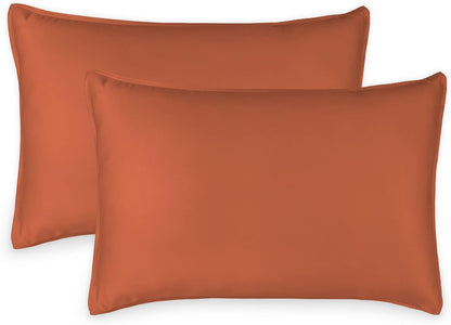 King Pillowcases - Genuine 100% Organic Viscose Derived from Bamboo, Luxuriously Soft & Cooling, Double Stitching, Envelope Closure (2 King Pillowcases, White)