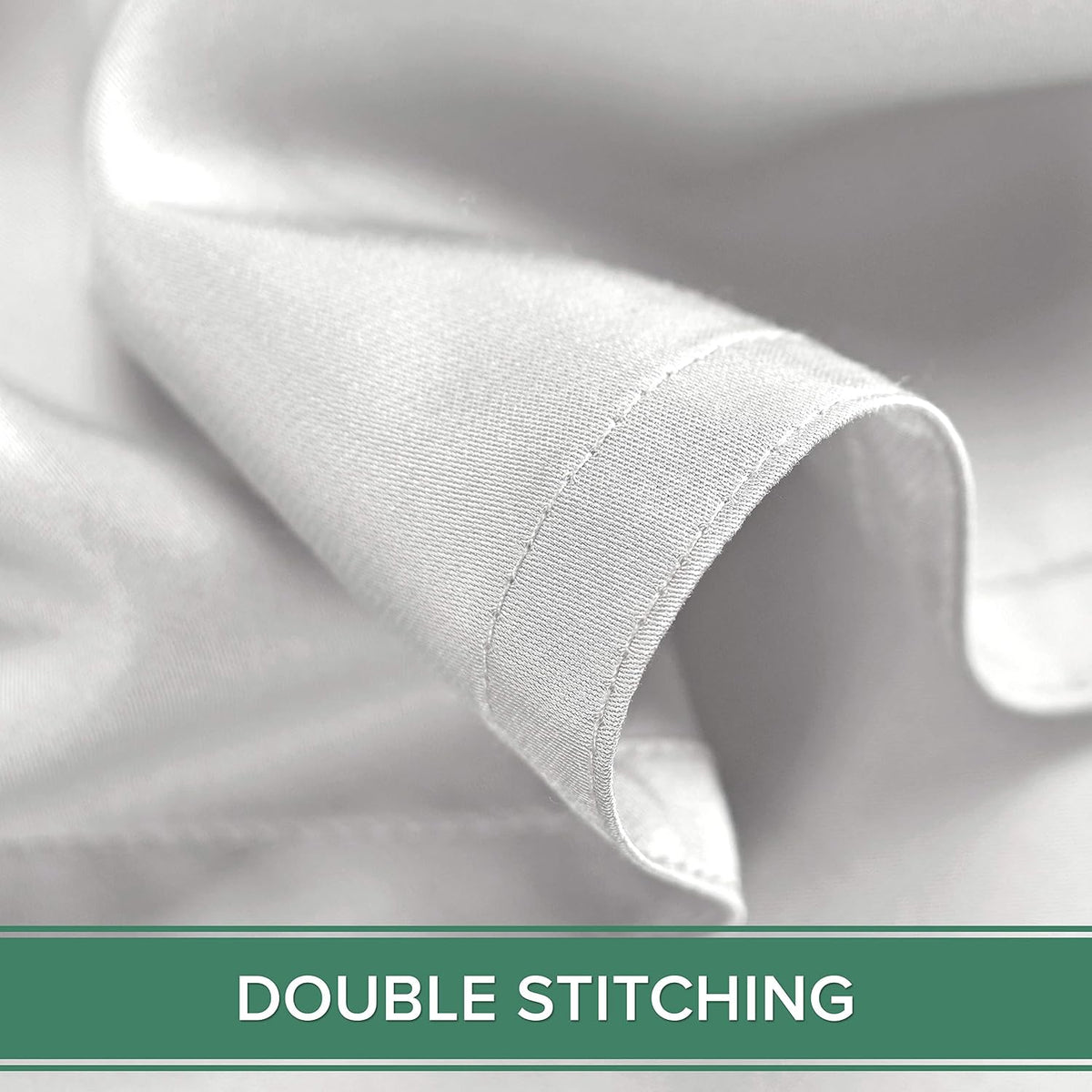 King Pillowcases - Genuine 100% Organic Viscose Derived from Bamboo, Luxuriously Soft & Cooling, Double Stitching, Envelope Closure (2 King Pillowcases, White)