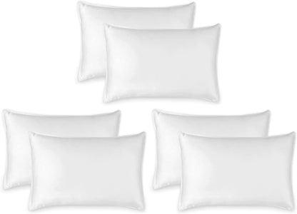 King Pillowcases - Genuine 100% Organic Viscose Derived from Bamboo, Luxuriously Soft & Cooling, Double Stitching, Envelope Closure (2 King Pillowcases, White)