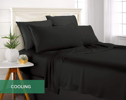 King Pillowcases - Genuine 100% Organic Viscose Derived from Bamboo, Luxuriously Soft & Cooling, Double Stitching, Envelope Closure (2 King Pillowcases, White)